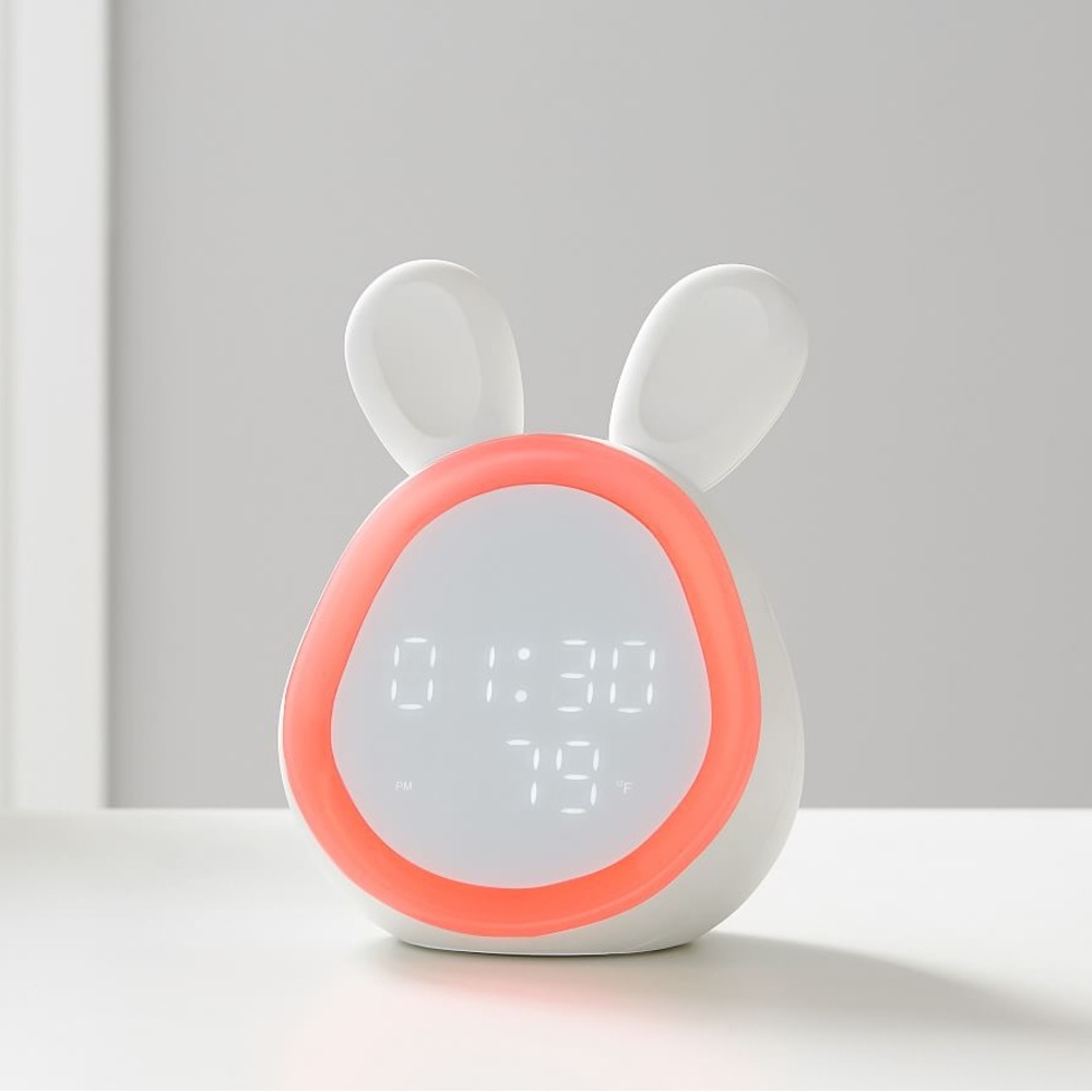 White Bunny LED Alarm Clock USB Rabbit - Picture 5 of 11